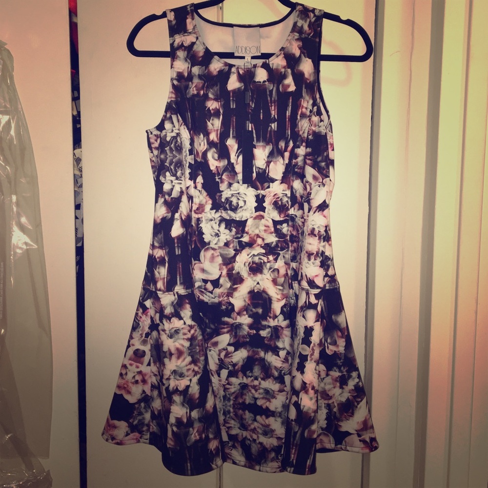 NWT rose pattern cocktail dress