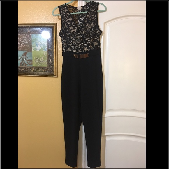 Black & Tan Pantsuit - Picture 2 of 2