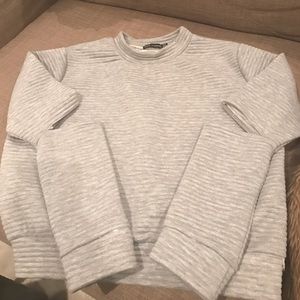 cropped sweater w open elbow slit