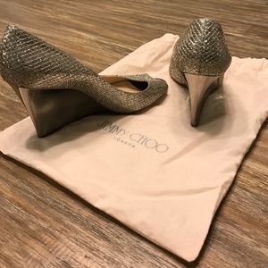 Jimmy Choo Silver Wedge