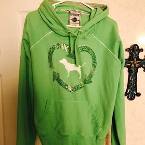 Light green PINK hoodie