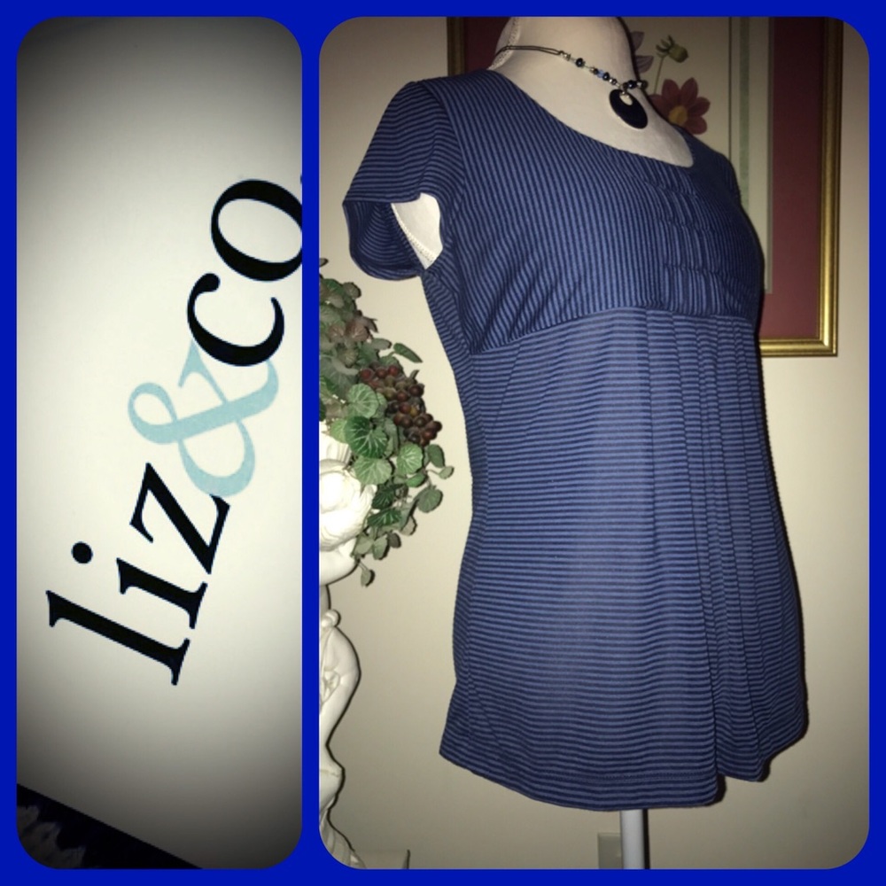 Liz & Co. 👕 short-sleeved babydoll-style top M-L