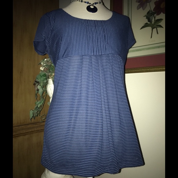 Liz & Co. 👕 short-sleeved babydoll-style top M-L - Picture 2 of 4