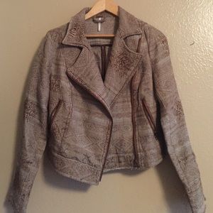 Free People cropped woven jacket size 6