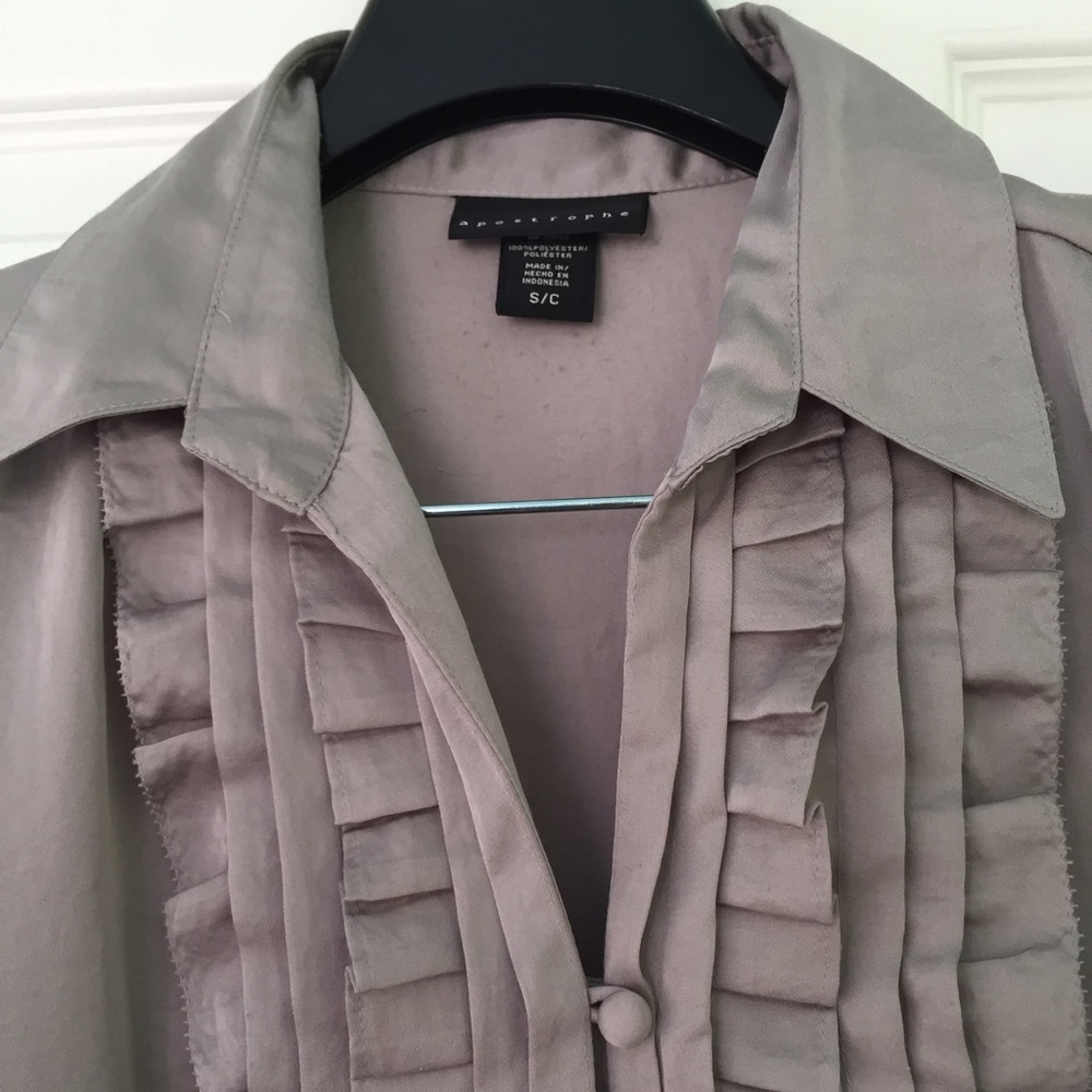 Silver Satin Blouse
