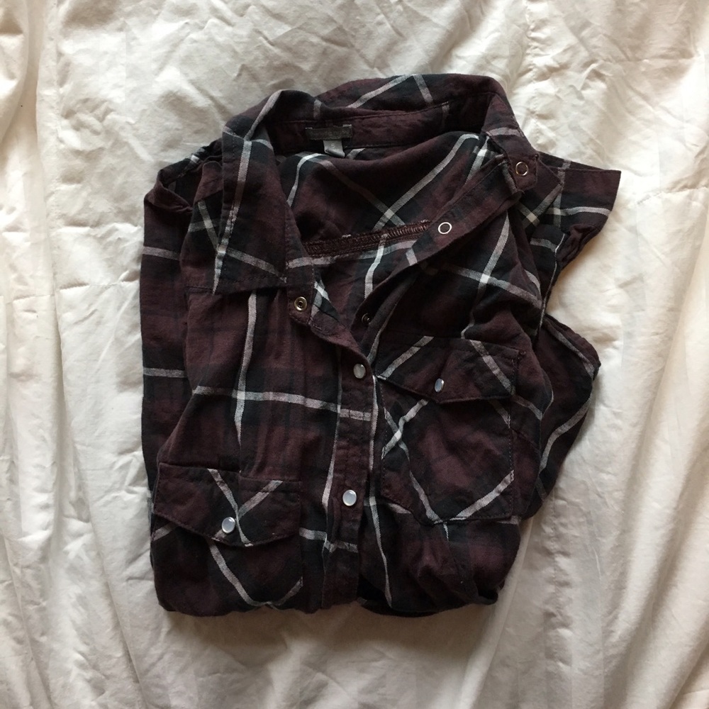 Dark purple flannel
