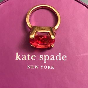 Pink Kate Spade ring with gold band