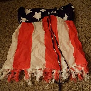 American flag mini crop top