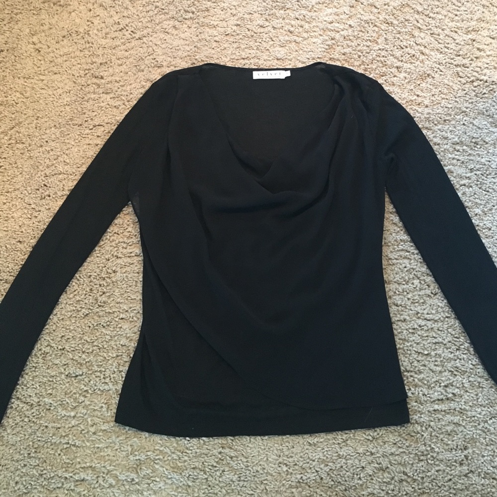 Long sleeve black blouse