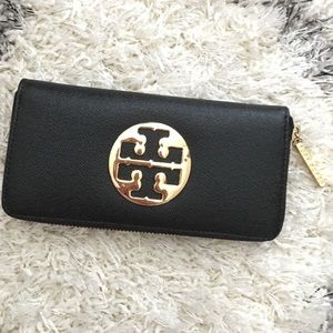 Tory Burch Leather Zip Wallet