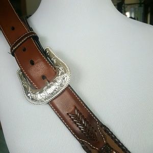 Mens Nocona leather belt