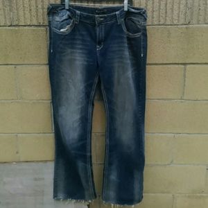 Royal blue rocker jeans size 21.