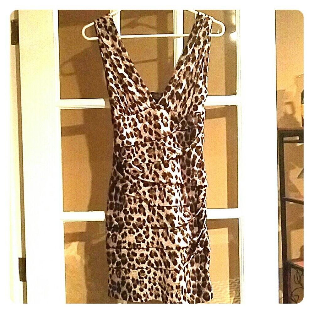 Forever 21 Tiered Leopard Print Dress