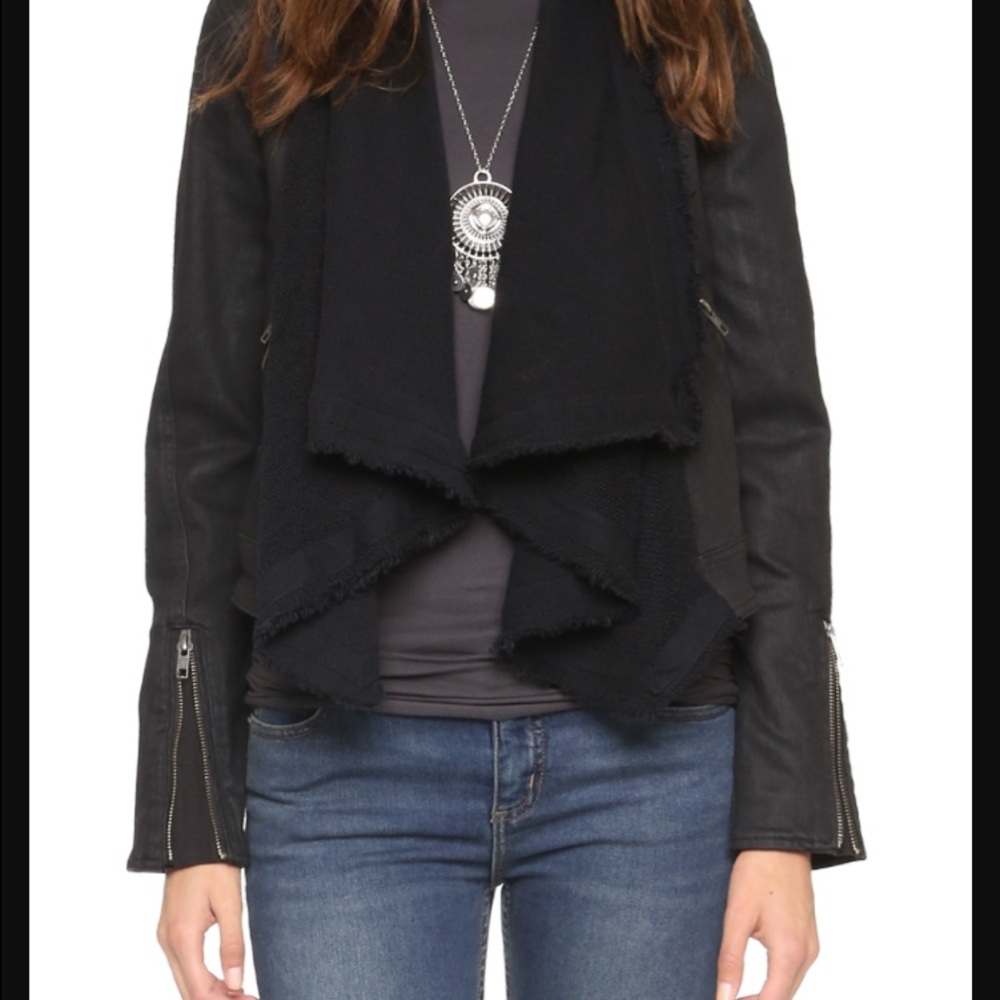 Free People Draped Denim Jacket size 8 worn twice