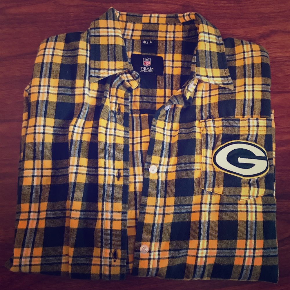 NFL Green Bay Packers Plaid Button Up