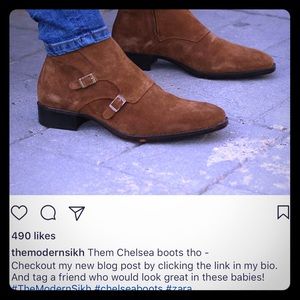 Zara Man Brown Suede Monk Buckle Boot Zara | Shoes | Zara Man Brown Suede Monk Buckle Boot | Poshmark main image 2