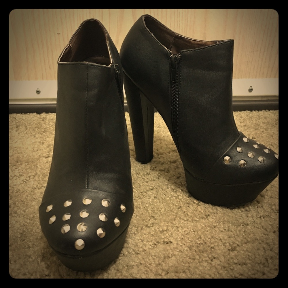 studded ankle booties