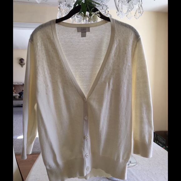 LOFT Sweaters - ⭐️LOFT , pretty sequined cardigan 👚