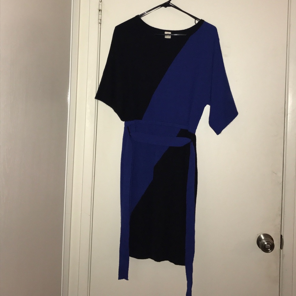 Black and blue dress