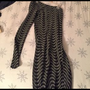 Black and silver formal dress