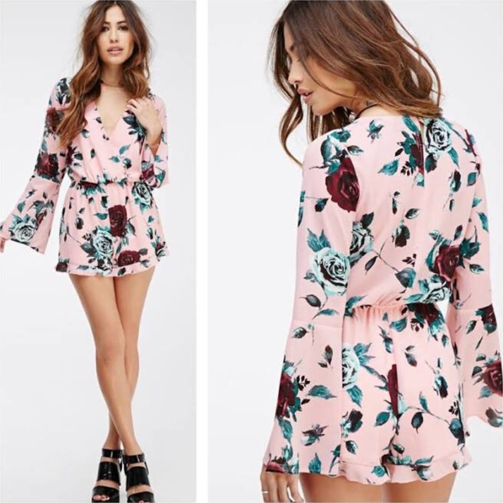 Beautiful rose print romper