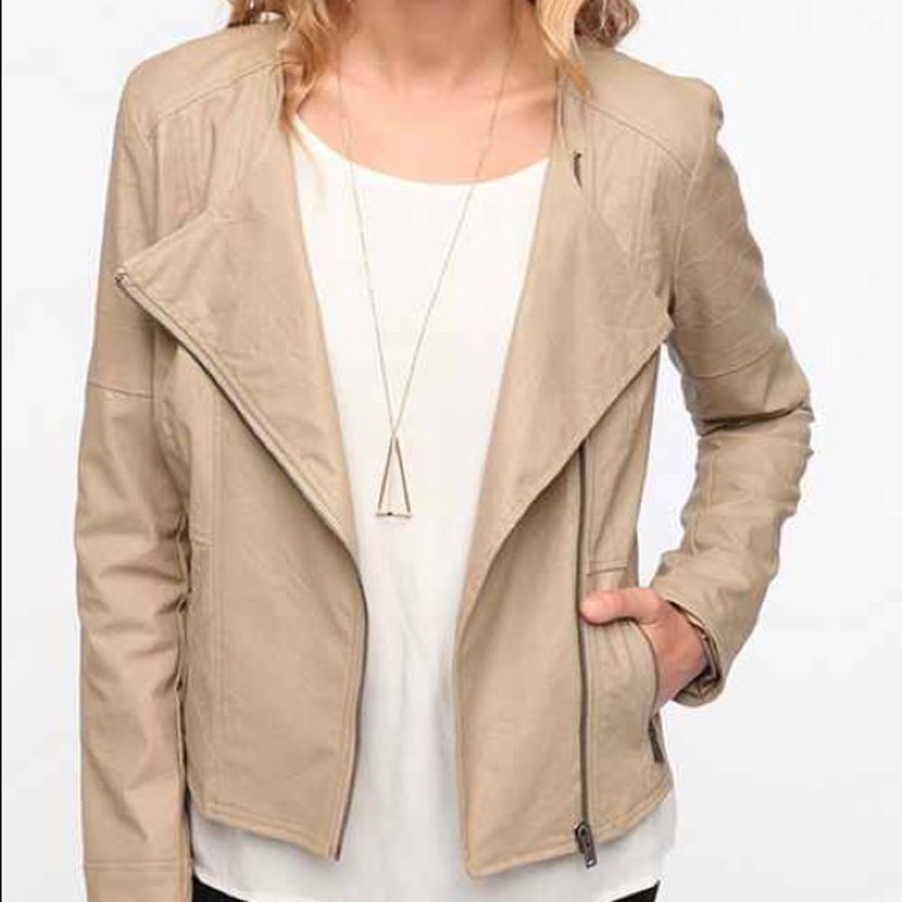 UO Pins And Needles Hyde vegan faux leather jacket