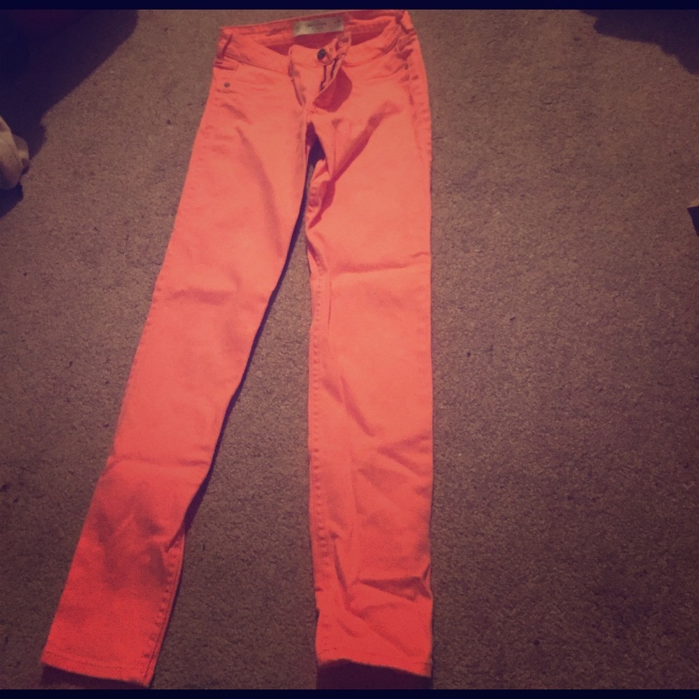 Peach Abercrombie skinny jeans