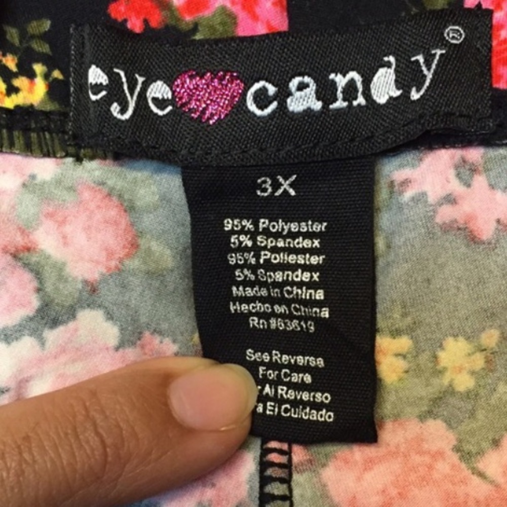 Floral print plus size leggings - Picture 2 of 2