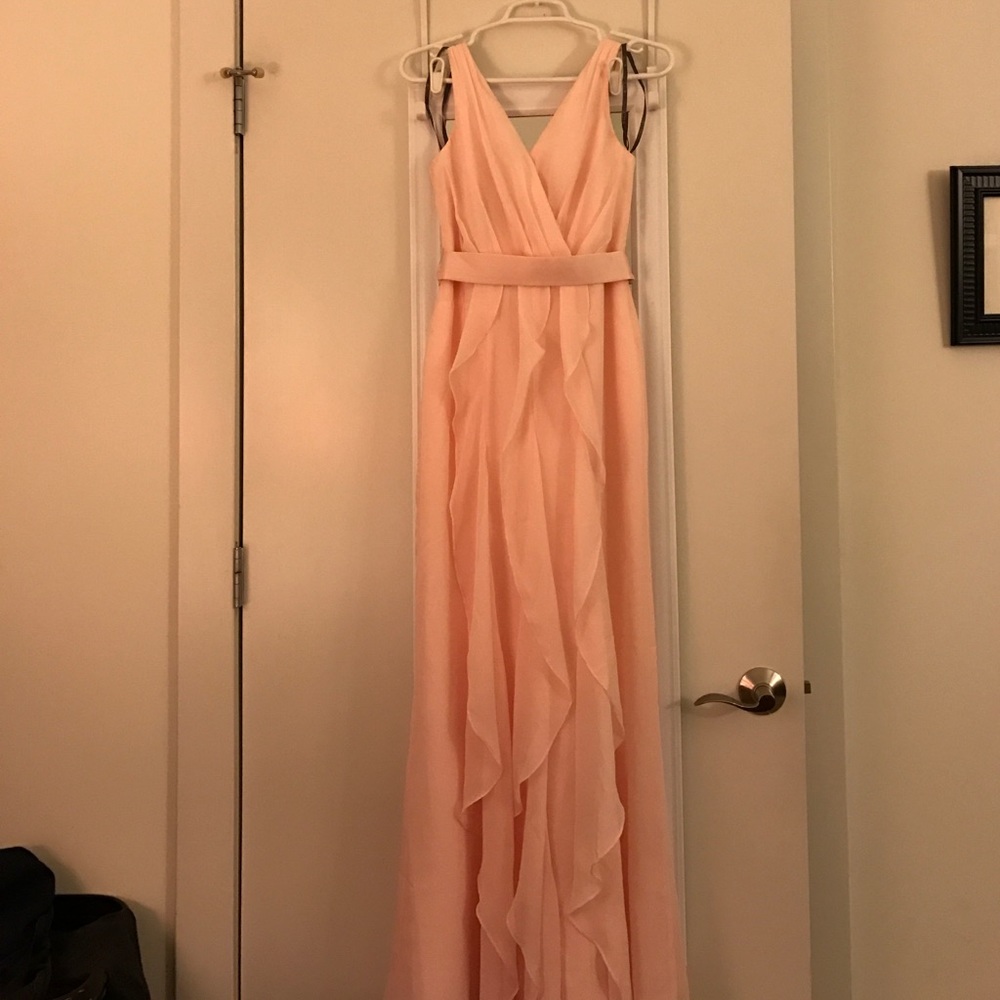 Pink Chiffon Formal Dress (White by Vera Wang)