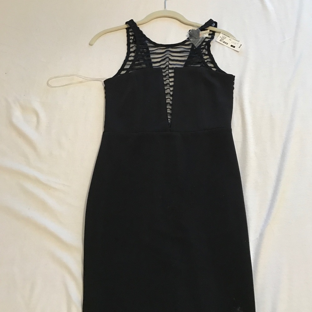 NWT foreign exchange dress size S  mesh inserts