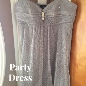 Stunning Silver & Sparkles Party Dress 👗