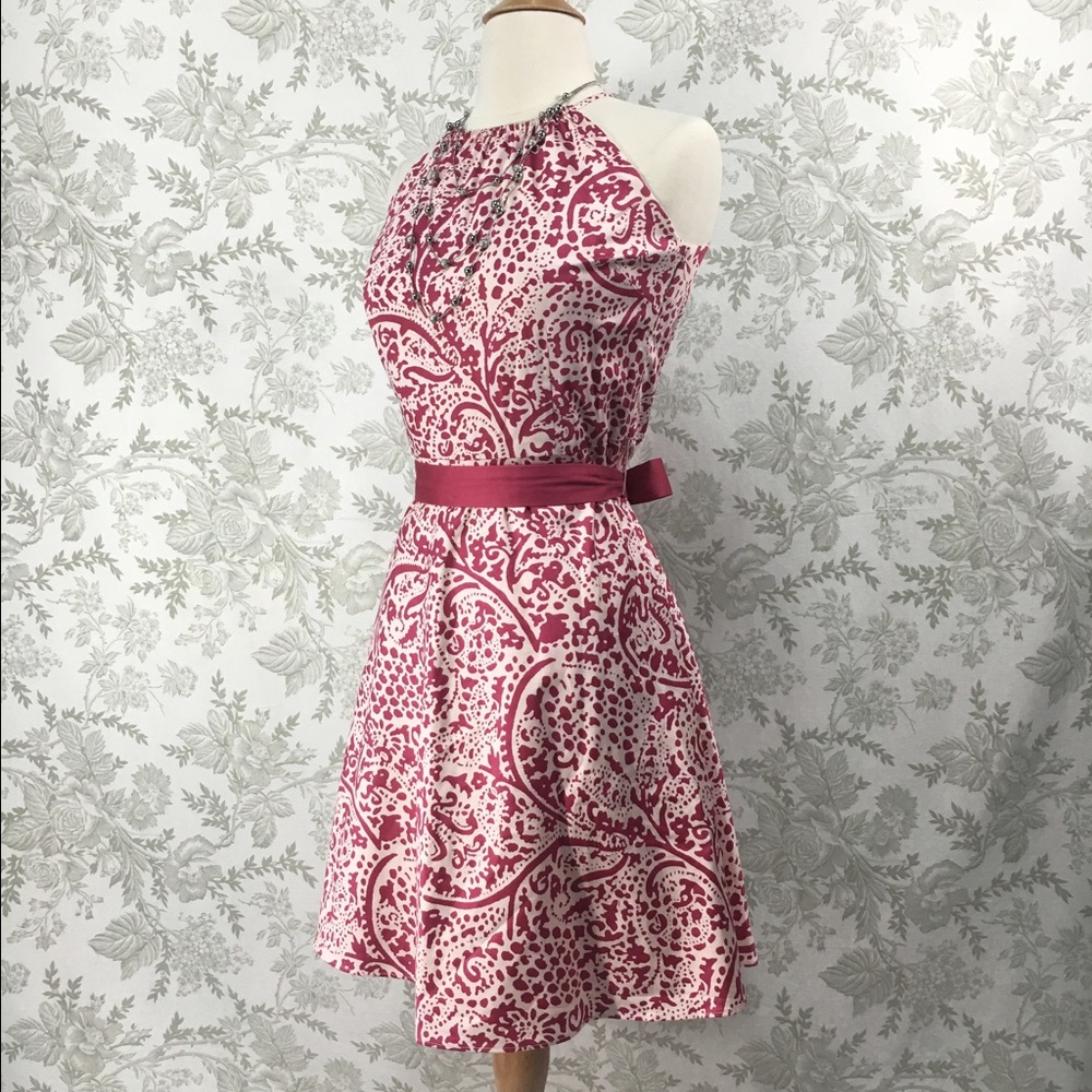 Ann Taylor Red dress with waist bow