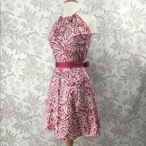 Ann Taylor Red dress with waist bow