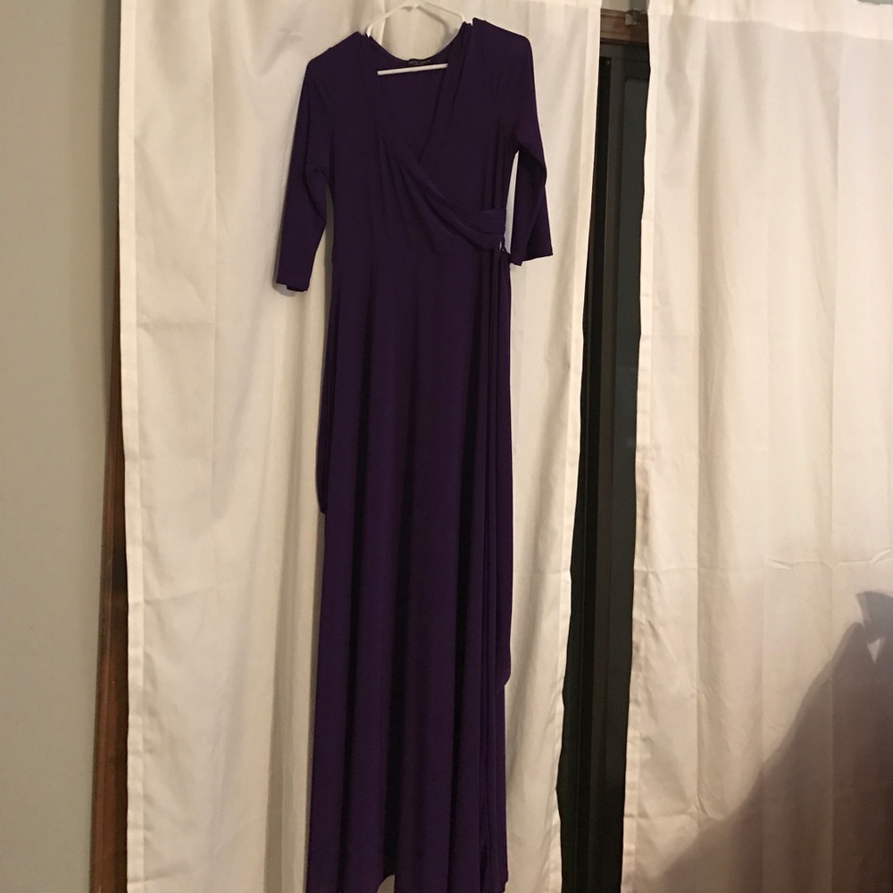 Long wrap dress
