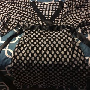 Ladies sheer kimono blouse