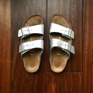 Birkenstock Arizona Soft Footbed - Silver