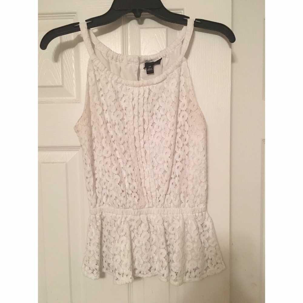 White lace tank top