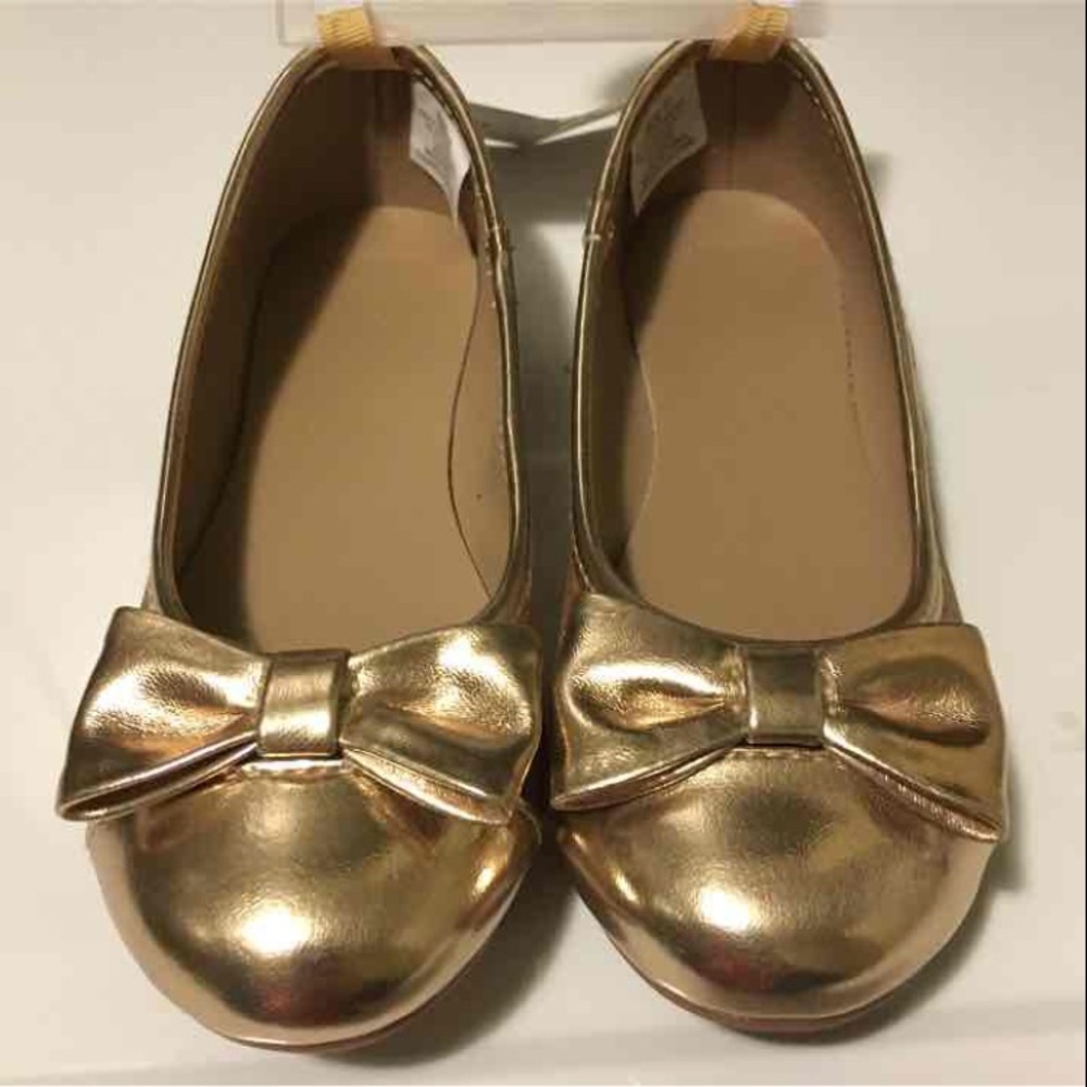🎀NWT Gymboree Gold Flats shoes size 11🎀