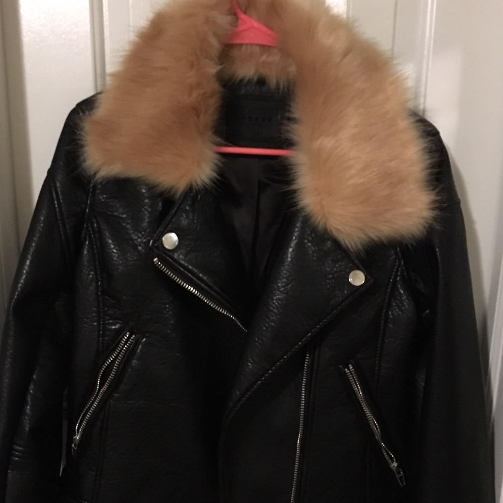 Faux Fur Moto Jacket- Nordstrom