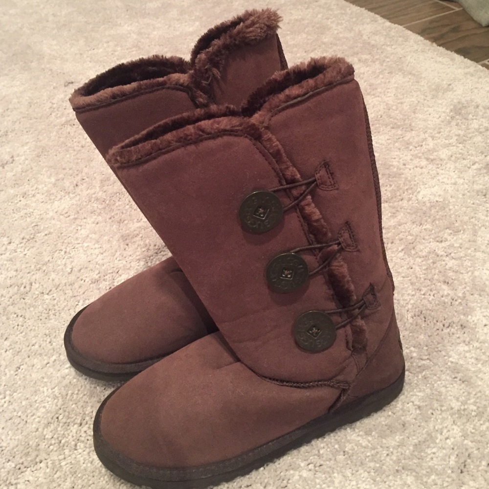 Chocolate brown ugg inspired boots