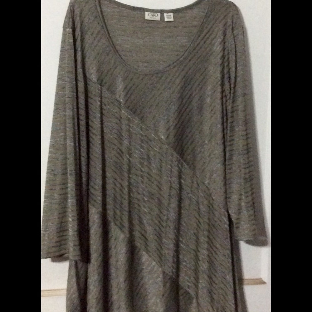 Reduced! Olive Green shark bite hem and tiered