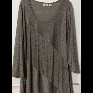 Reduced! Olive Green shark bite hem and tiered