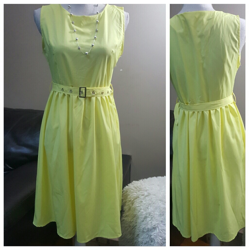 🆕Lovely Yellow Dress sz M