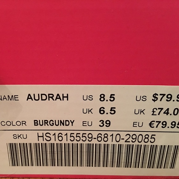 PRICE DROP 🎉 NWT❗️Burgundy High Heel Laced Boots - Picture 3 of 4