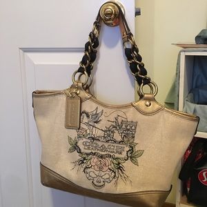 Authentic coach leather ware purse