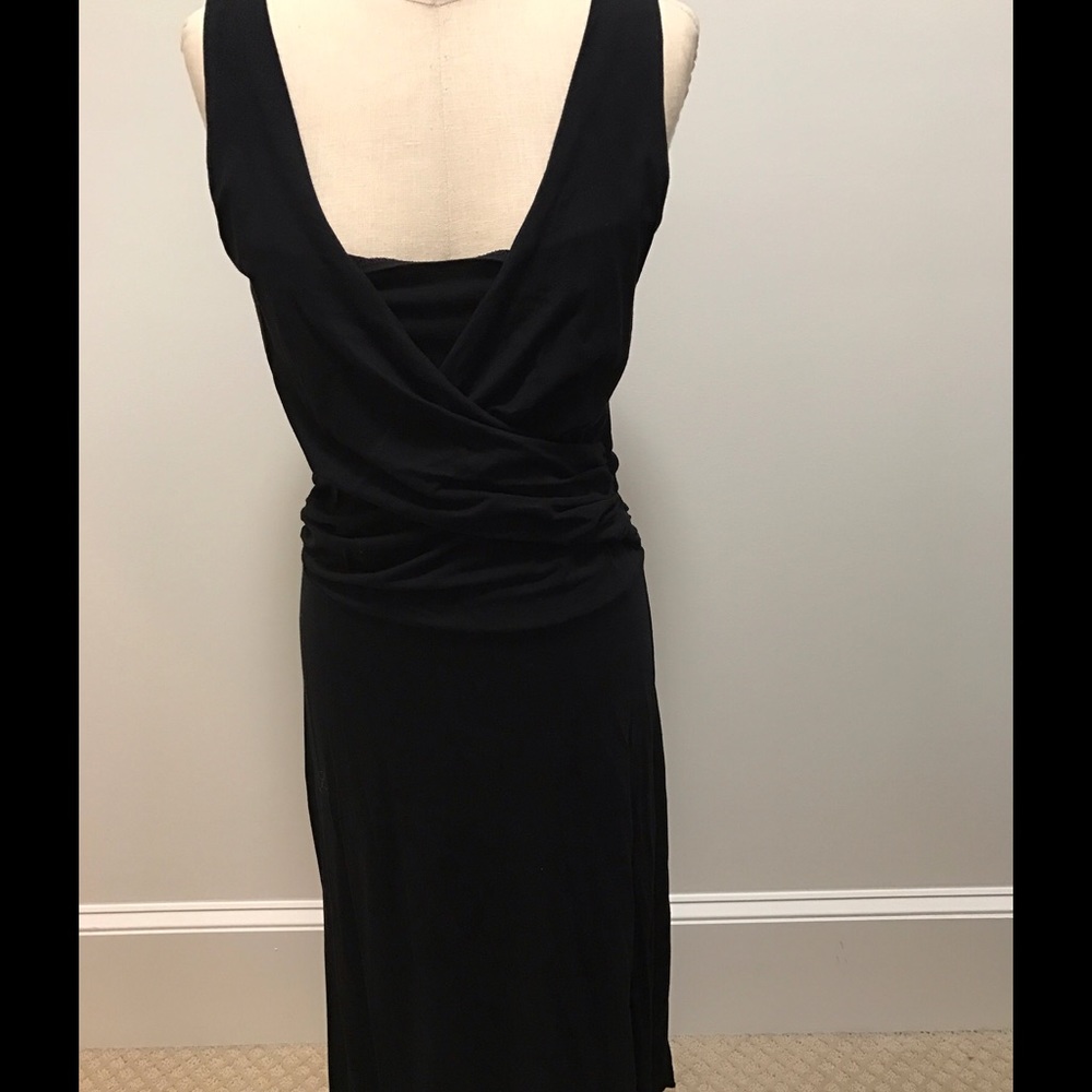 Long black fitted dress