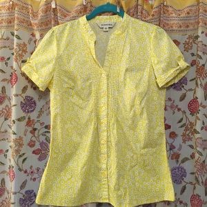 St. John's Bay yellow floral print blouse