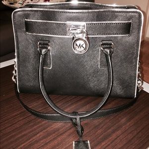 Michael Kors Black Hamilton Large Satchel