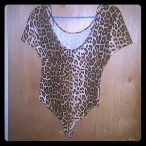 Leopard print bodysuit