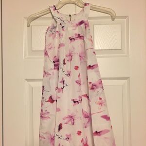 Floral pink and white dress